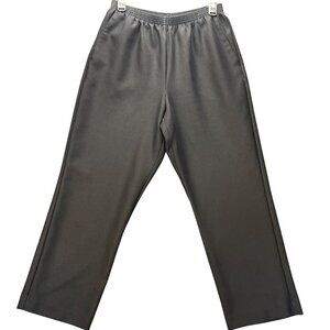Alfred Dunner Womens Size 12 Black Elastic Waist Trousers
